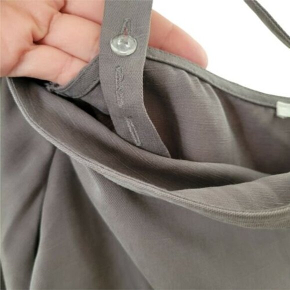 Tularosa Daisey Cold Shoulder long ballon Sleeves halter Top Size Medium in gray - Picture 6 of 11